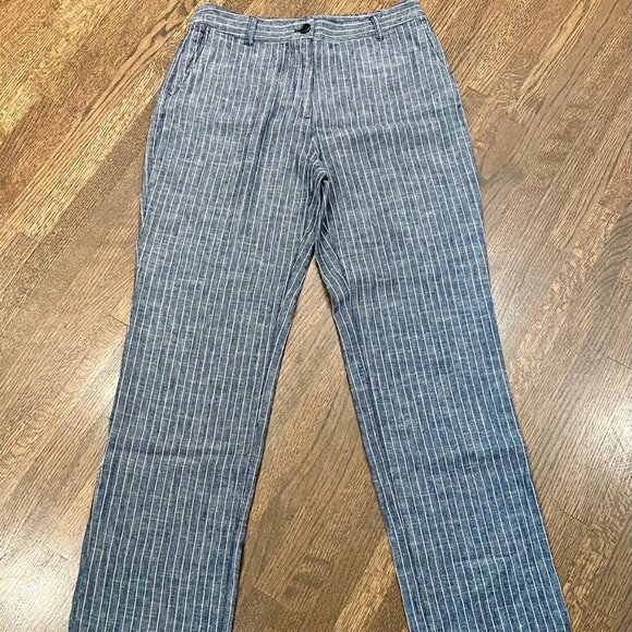 Olsen Striped Mona Linen Trouser - Picture 1 of 7